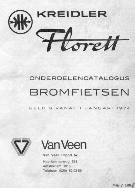 Explosietekening Motorblok 3 versnellingen (geforceerd gekoeld) Kreidler Florett vanaf 1974 (RS, RM, RMC, LF, LH)