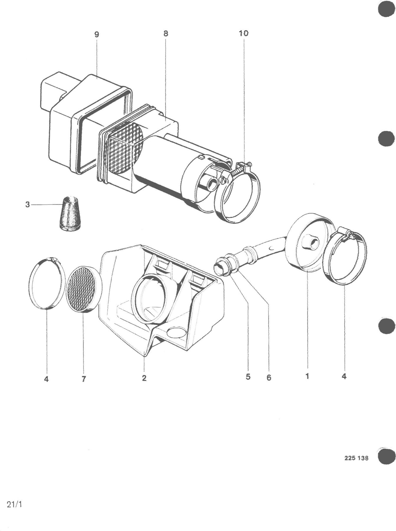 Explosietekening Motor / Saugschalldämpfer Kreidler Flory MF2/MF4 en Moped MP1/MP2 (1970-1975)