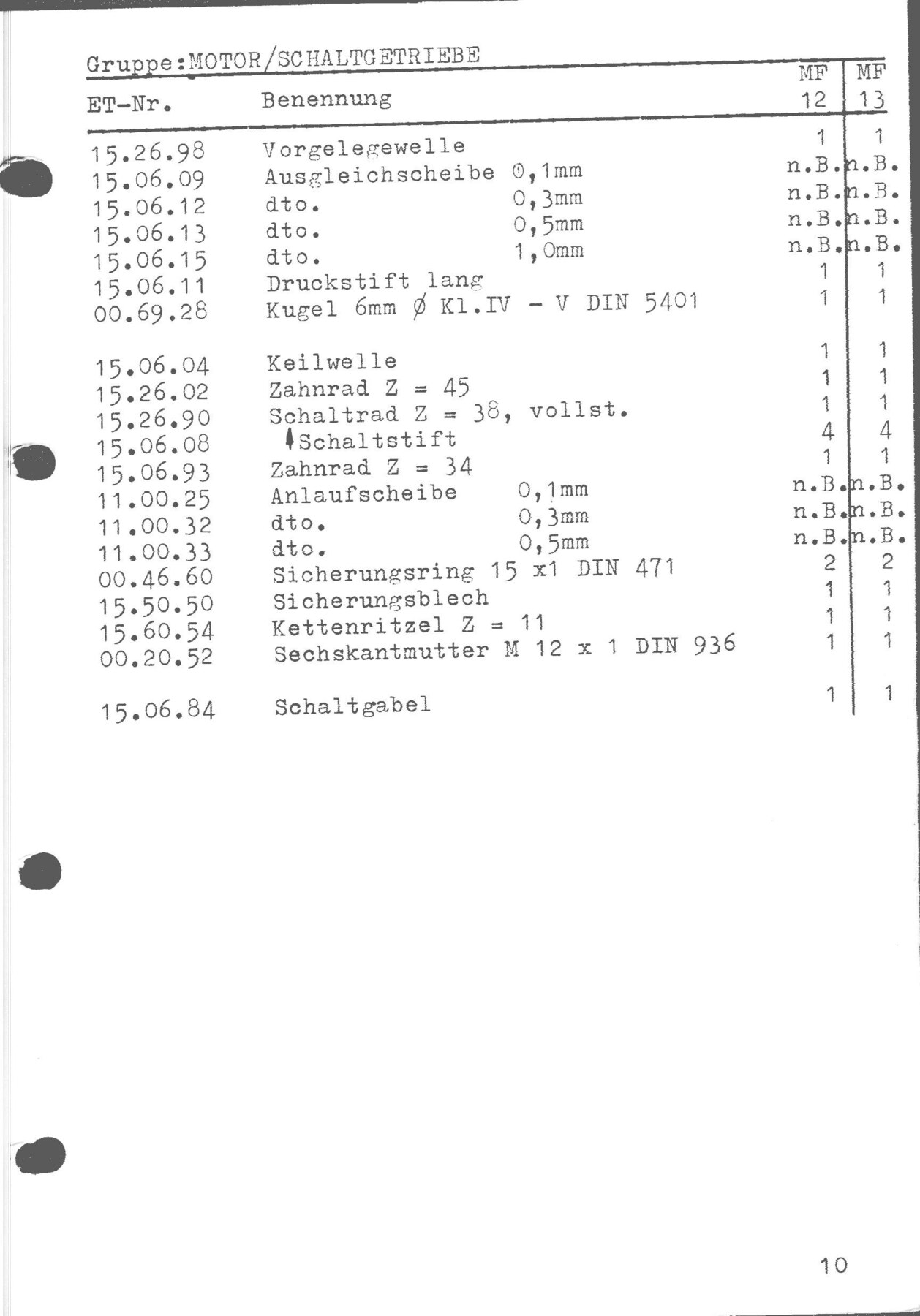 Explosietekening Motor / Schaltgetriebe Kreidler Mofa/Moped 2 versnellingen automaat
