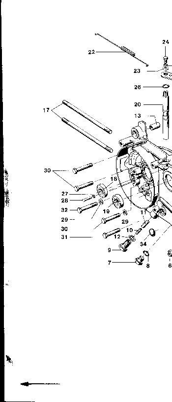 Explosietekening Motor / Gehäuse links (2) Kreidler Florett RS-G, RSH-G en RSH-GS vanaf 1978