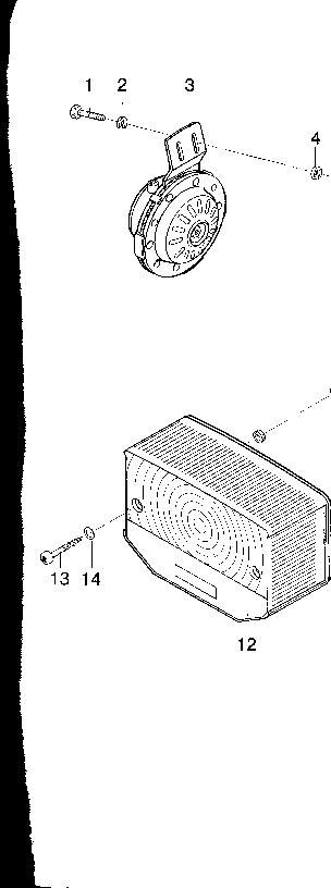 Explosietekening Elektr. Anlage / Signalhorn, Rücklicht Seitenstrahler hinten Kreidler Florett RS-G, RSH-G en RSH-GS vanaf 1978