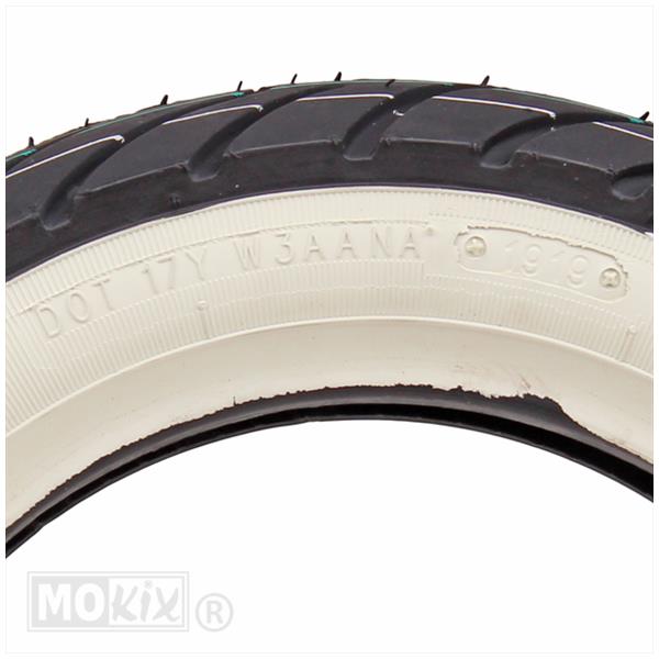 Buitenband 100/80-10 Kenda K413 whitewall tubeless