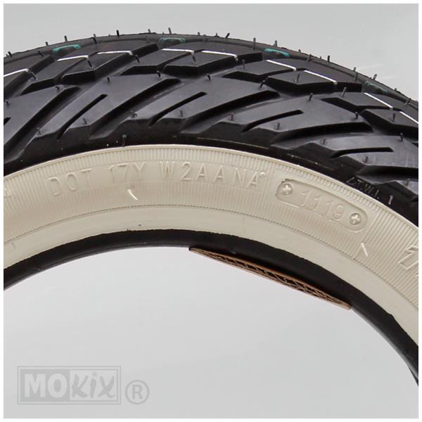 Buitenband 120/70-10 Kenda K418 whitewall tubeless