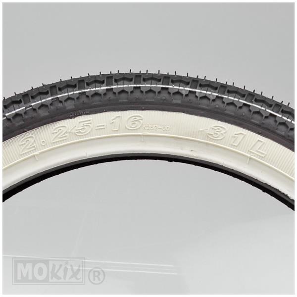 Buitenband 2.25-16 Kenda K252 whitewall