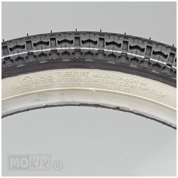 Buitenband 2.25-16 Kenda K252 whitewall