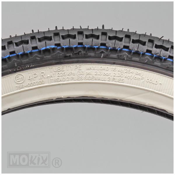 Buitenband 2.25-17 Kenda K252 whitewall