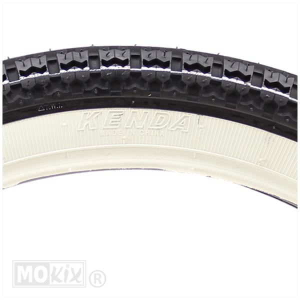 Buitenband Kenda 2.50x19 K252 4PR whitewall (wit) TT