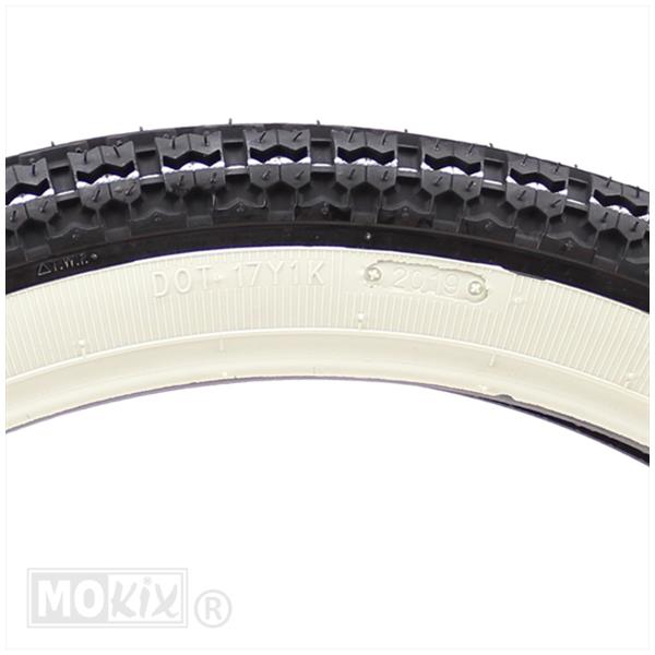 Buitenband Kenda 2.50x19 K252 4PR whitewall (wit) TT