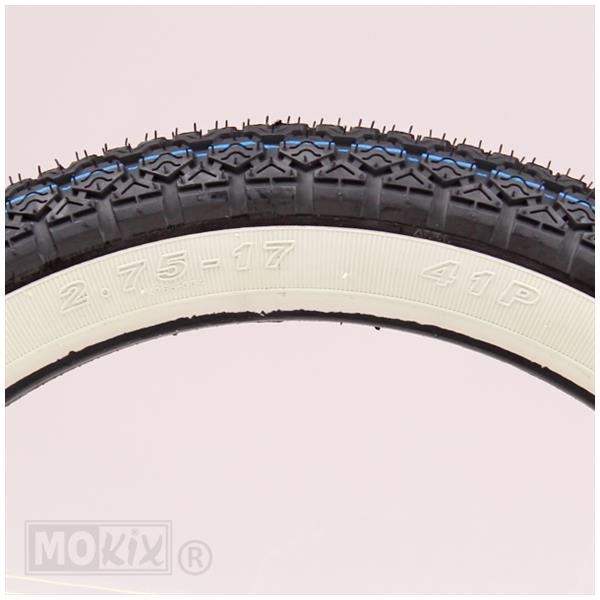 Buitenband Kenda 2.75x17 K265 4PR whitewall (wit) TT