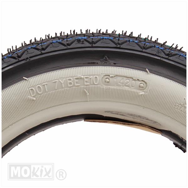 Buitenband 3.00-10 Kenda K333 whitewall tubeless
