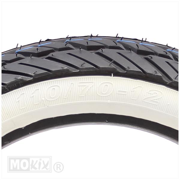 Buitenband 110/70-12 Kenda K418 whitewall tubeless
