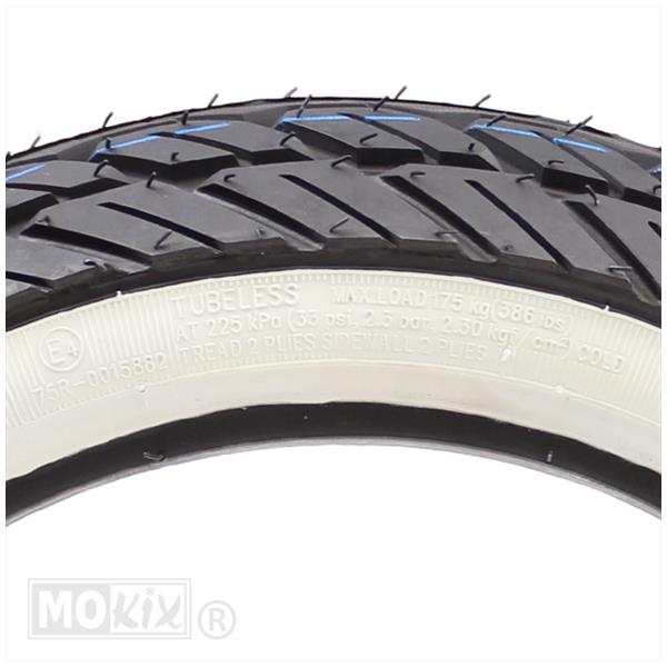 Buitenband 110/70-12 Kenda K418 whitewall tubeless