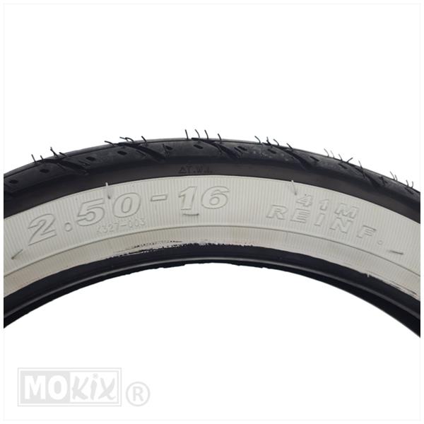 Buitenband 2.50-16 Kenda K327 whitewall tubeless
