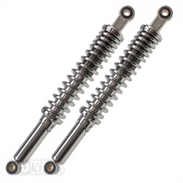 SCHOKBREKERSET HONDA MT 365mm CHROOM/CHROOM - Kreidler onderdeel