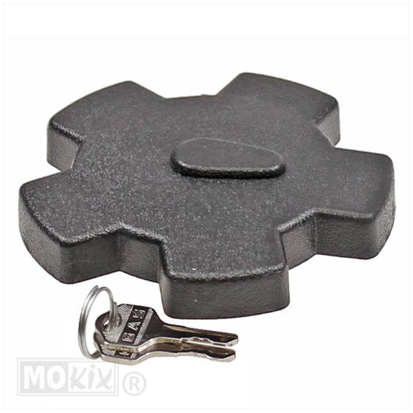 TANKDOP ZUNDAPP/KREIDLER/HONDA ZWART STP + SLOT voor Kreidler