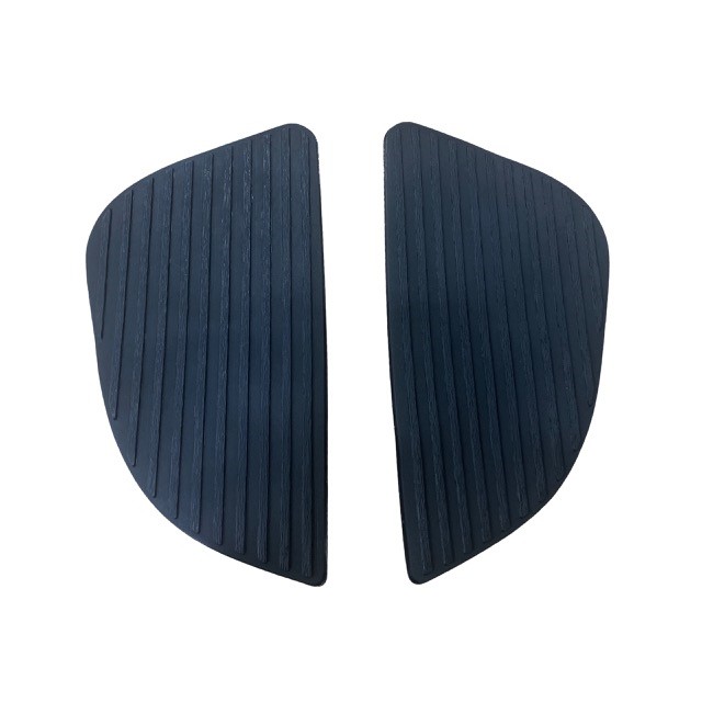 Kniestuk Set Tankrubber knie set zwart TANK 77.81.06 + 77.81.07 zelfklevend 1973 - 1974 voor Kreidler