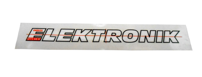 Sticker Transfer electronik zwart 140x15MM voor Kreidler