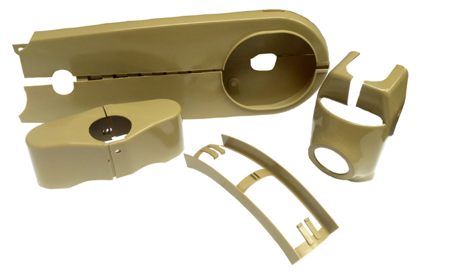 Kettingkast set taupe PLASTIC FRAME BALHOOFD VOORVORK voor Kreidler