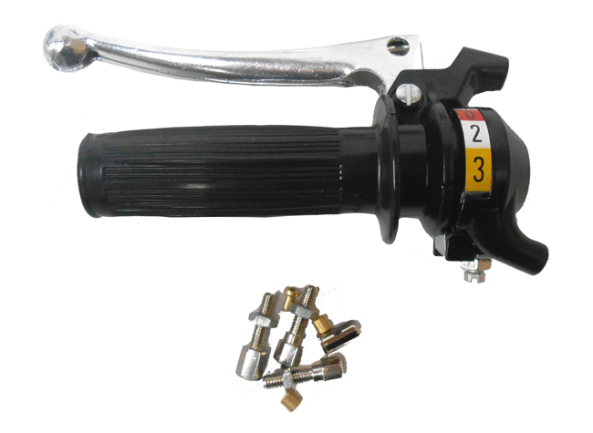 BROMFIETS 517 529 530 PUCH Schakelhendel met zwarte handel 3V / versnellingen handel UNIVERSEEL/SACHS *alleen deze kant * voor Kreidler
