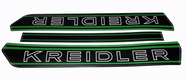 Sticker Tanktransfer NT Zwart/Groen Set nieuw model embleem tank FRAME voor Kreidler
