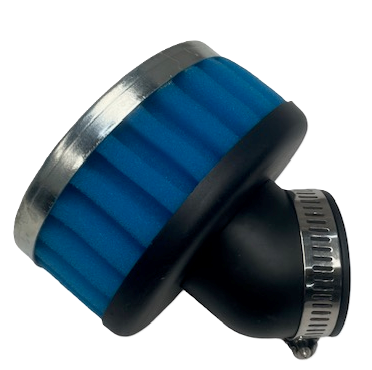 UNIVERSEEL KREIDLER PUCH TOMOS BROMFIET Luchtfilter blauw 35mm 45 graden FILTER - Kreidler onderdeel