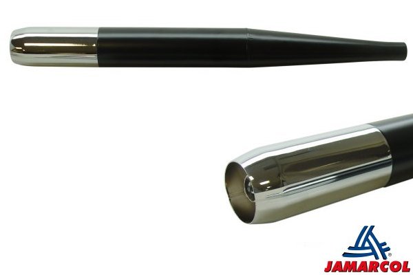 UNIVERSEEL BROMFIETS Uitlaat 32mm 6.3 zwart/chroom voor Kreidler
