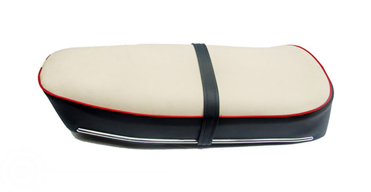 KREIDLER Buddyseat creme/grijs rode bies 27.94.99 open - Kreidler onderdeel