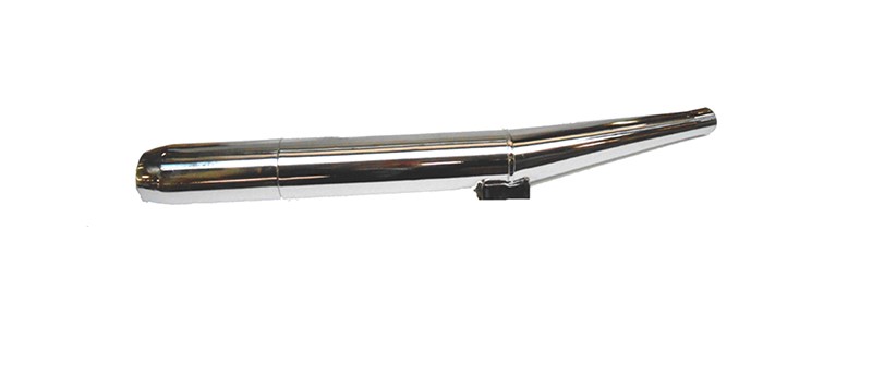 KREIDLER UItlaatdemper 32mm. 6.3 met knik 69CM lang - Kreidler onderdeel