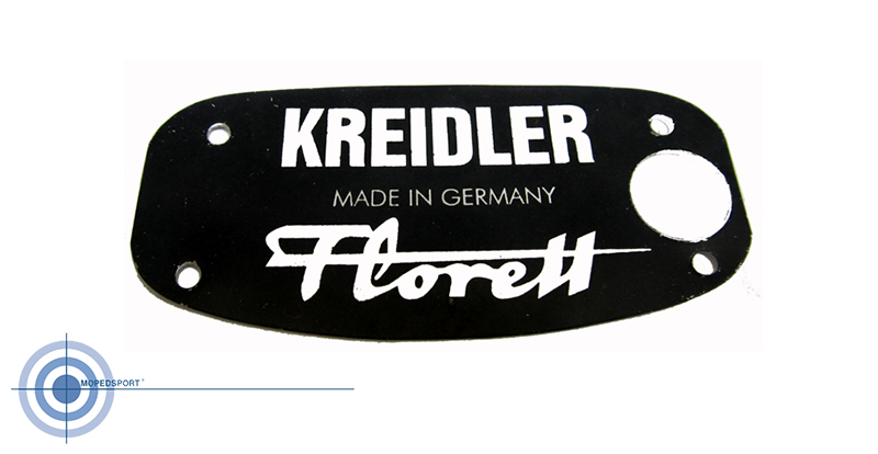 FLORETT Plaat aluminium grijs/zwart Gereedschap Kast- 27.77.03 voor Kreidler