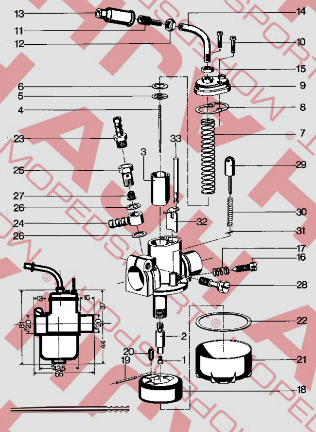 Düsennadel 10 mm für Kreidler