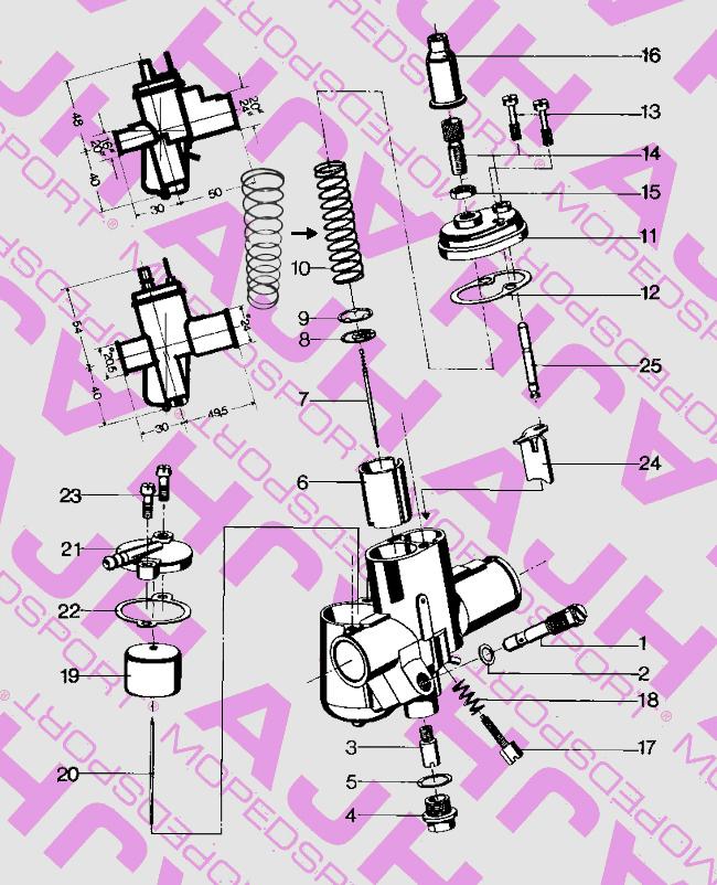 Gasschieberfeder 12 mm für Kreidler