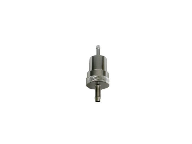 UNIVERSEEL BROMFIETS KREIDLER Benzinefilter Chroom 6MM Met Gaasfilter FILTER - Kreidler onderdeel