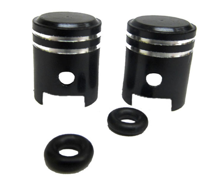 UNIVERSEEL BROMFIETS PUCH MAXI TOMOS Ventieldop set Piston zwart VENTIEL WIEL Kreidler Honda Sachs Yamaha - Kreidler onderdeel
