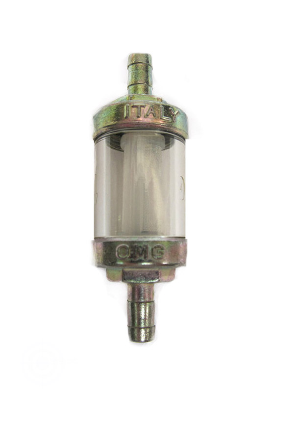 PUCH MAXI SACHS BROMFIE KREIDLER UNIVERS Benzinefilter 6mm. demontabel O.M.G. aluminium/plastic FILTER OMG - Kreidler onderdeel