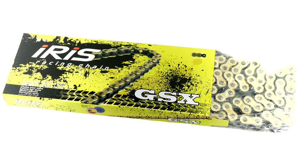 HONDA MB/MT/MTX/SH UNIVERSEEL Ketting 128 sch. 420 1/4 Iris GSX goudkl. voor Kreidler