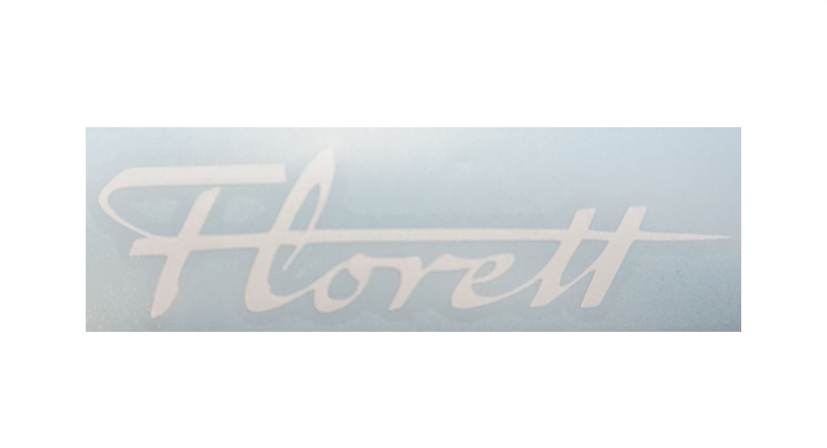 FLORETT Sticker /Transfer wit Florett snijtekst voor Kreidler