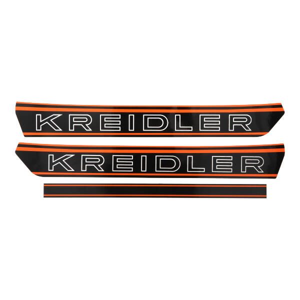 Stickerset benzinetank zwart/oranje kreidler - Kreidler onderdeel