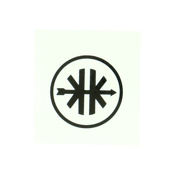 Sticker rond logo zwart/wit voor Kreidler