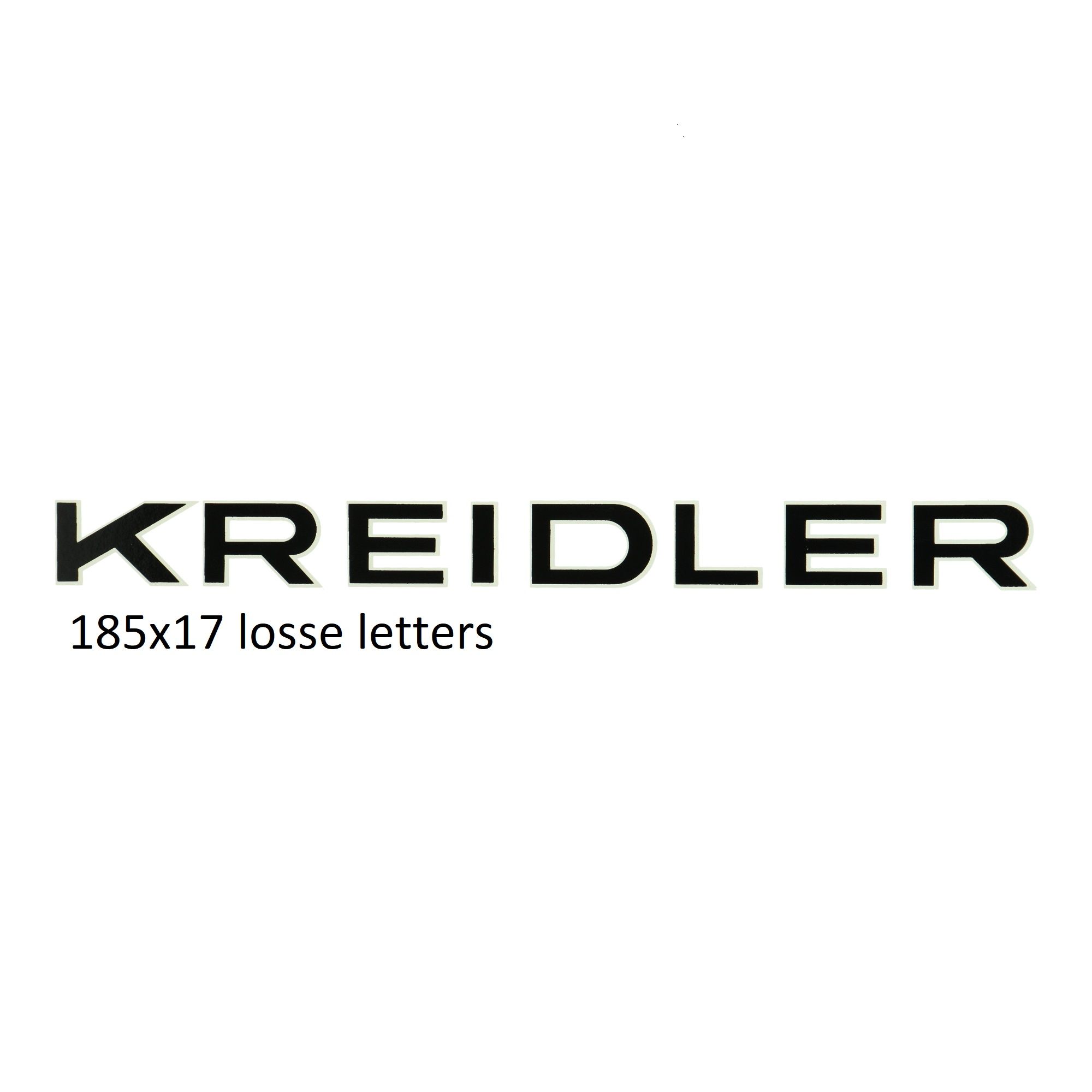 Sticker woord [kreidler] zwart/wit voor Kreidler