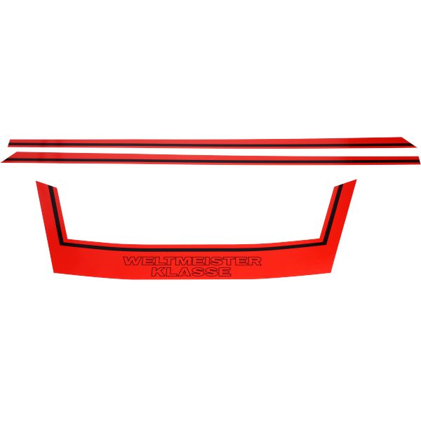 Stickerset buddyseat Weltmeister Klasse rood voor Kreidler